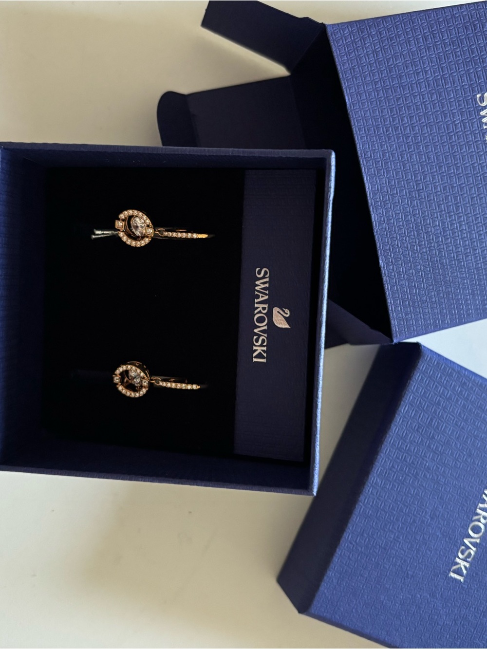 Swarovski Navy Blue Gift Box with Silver Logo
